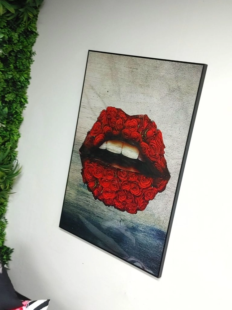 샤넬 풍 입술그림 그림 액자 대형그림 인테리어 소품 이미지