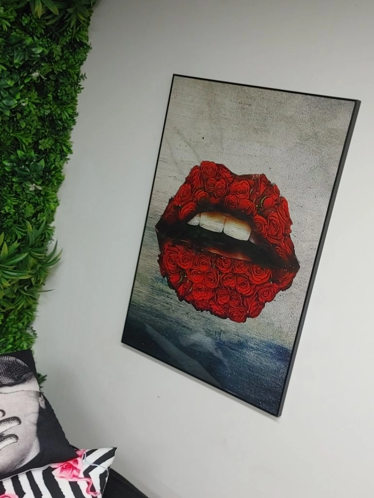 샤넬 풍 입술그림 그림 액자 대형그림 인테리어 소품 이미지