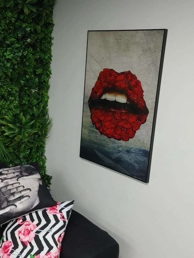 샤넬 풍 입술그림 그림 액자 대형그림 인테리어 소품 이미지