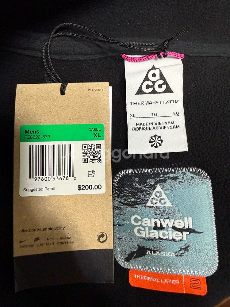[XL] 나이키 acg 캔웰 글레이셔 써마핏 adv 하프 집 탑 (fz8622-573)--1