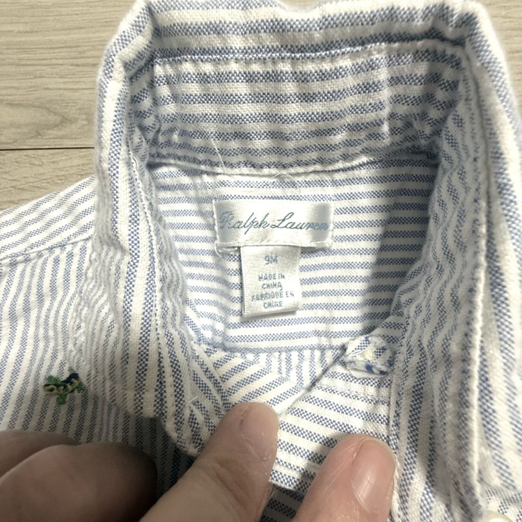 폴로 랄프로렌 9M ~12m 아기 베이비 셔츠--1