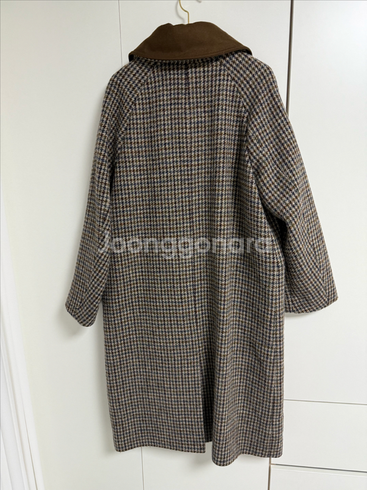 빈폴레이디스 해리스 트위드 하운드 롱코트--6