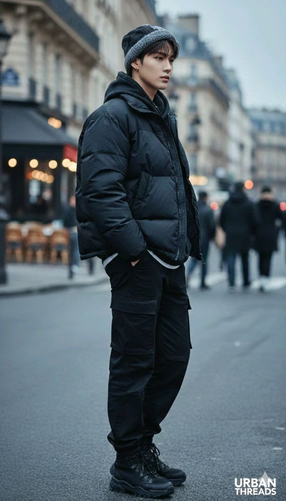 핸드메이드 스타일 니트 모자 남녀공용 (폼폼/패치워크)--1