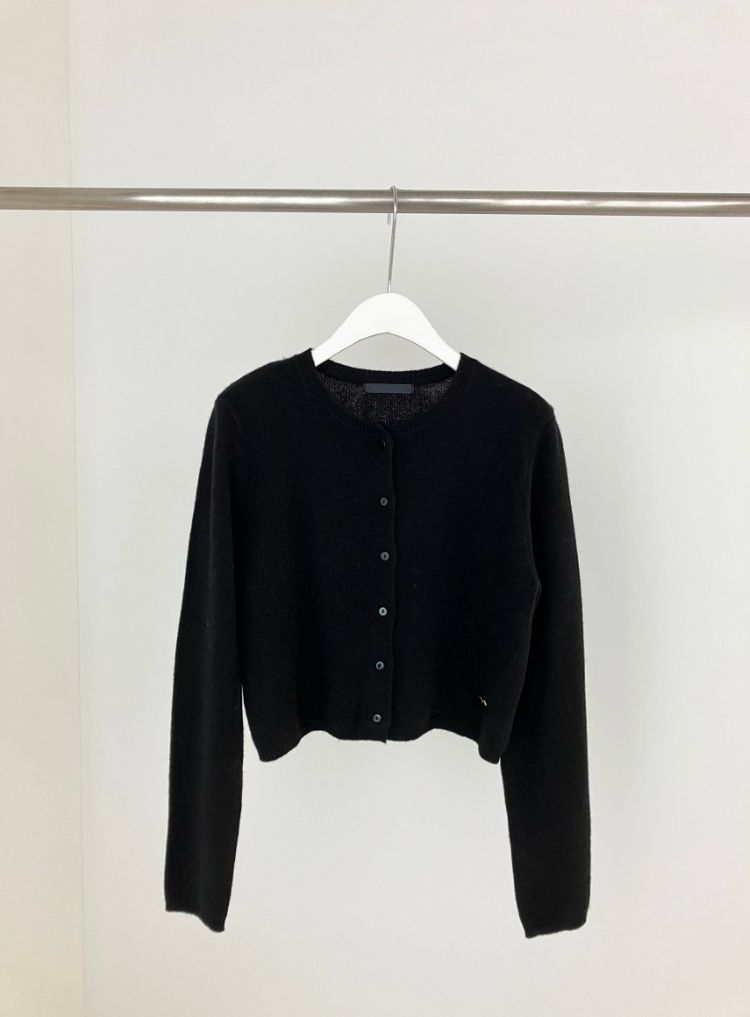 오브제스트 울 100 니트+가디건 세트 블랙--5