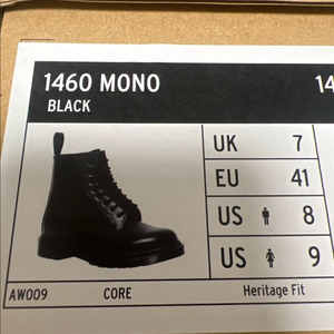 닥터마틴 1460 모노 블랙 스무스 260 이미지