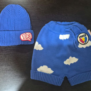 베베드피노 니트 반바지 100 +비니