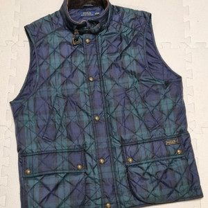 [L] 폴로 랄프로렌 타탄체크 퀼티드 베스트 누빔 조끼