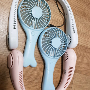넥밴드선풍기2개+손선풍기2개+충전선1개(5개 5000원)