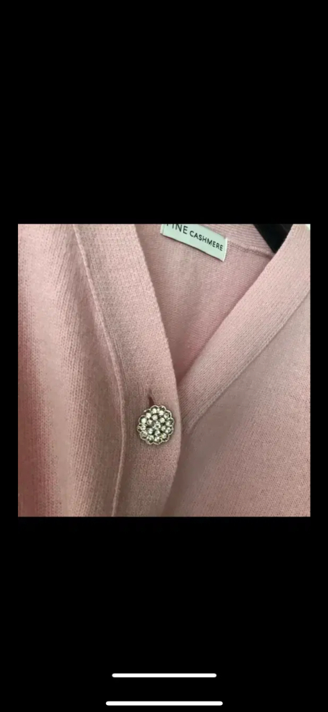 파인캐시미어 울 브이넥 핑크 가디건 하객룩 출근룩 올드머니룩 타임마인랑방--7