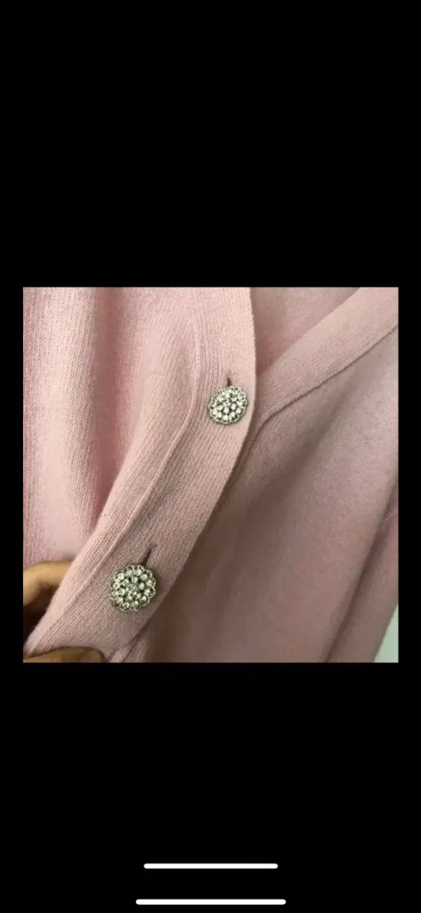 파인캐시미어 울 브이넥 핑크 가디건 하객룩 출근룩 올드머니룩 타임마인랑방--8