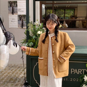 일요일까지만)바이씨니 제작 스웨이드무스탕 자켓 브라운