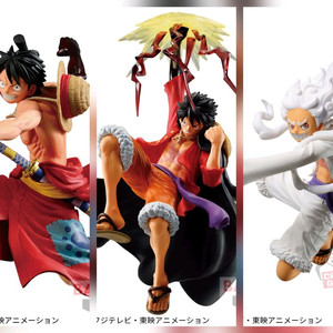 반프레스토 원피스 배틀레코드 와노쿠니 루피 피규어 3종