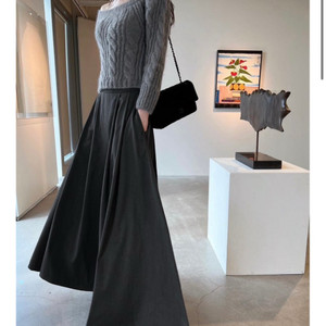 더로랑 이태리 케이블 니트 (와인, 그레이, 아이보리 다 있음) 이미지