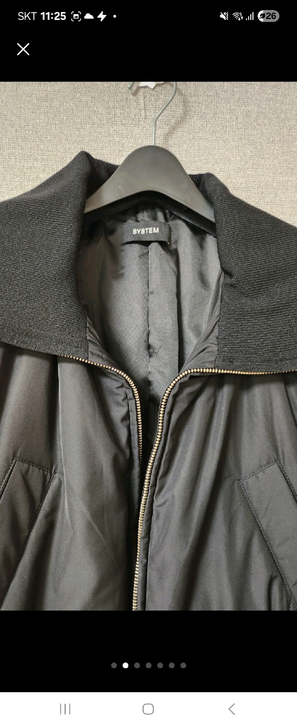 시스템 니트카라 패딩 자켓 이미지