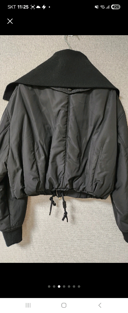 시스템 니트카라 패딩 자켓 이미지