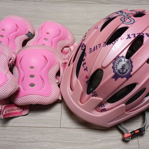 OGK 아동용 자전거 인라인 헬멧/보호대 세트