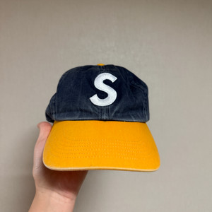 25 fw 슈프림 캡 노랑 네이비