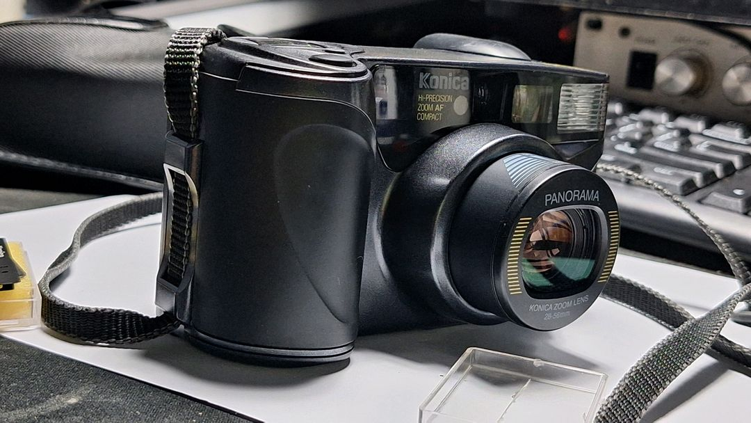 코니카 파노라마 줌 28-56 필름카메라 빈티지 레트로 로모 앤틱 y2k 일본 감성 필카 촬영 사진--2