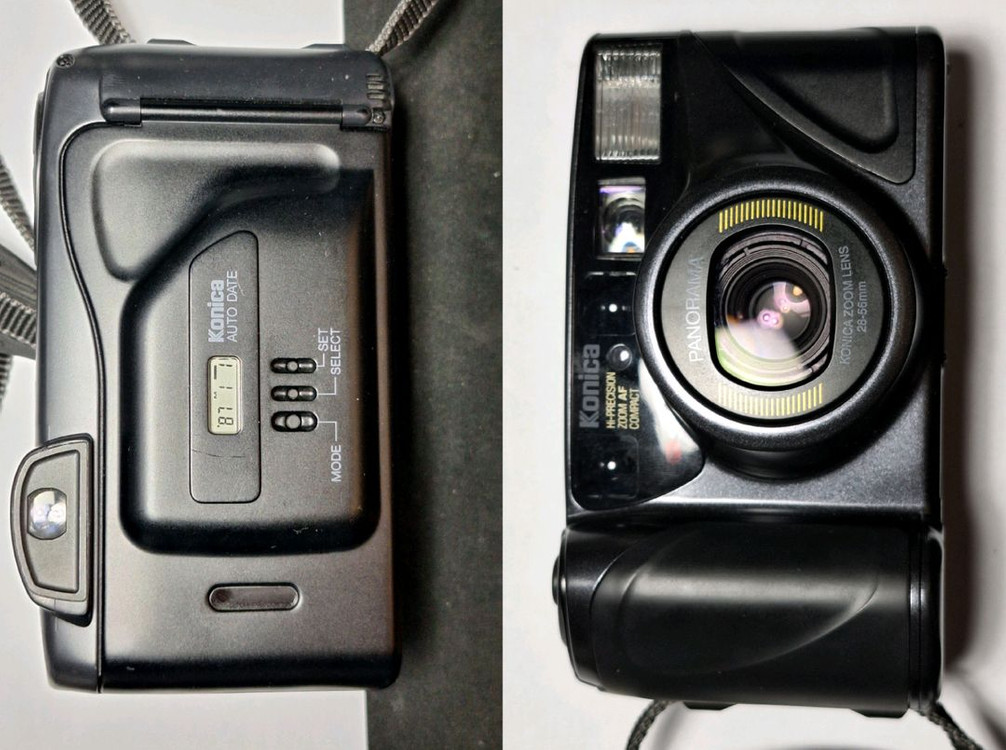코니카 파노라마 줌 28-56 필름카메라 빈티지 레트로 로모 앤틱 y2k 일본 감성 필카 촬영 사진--5