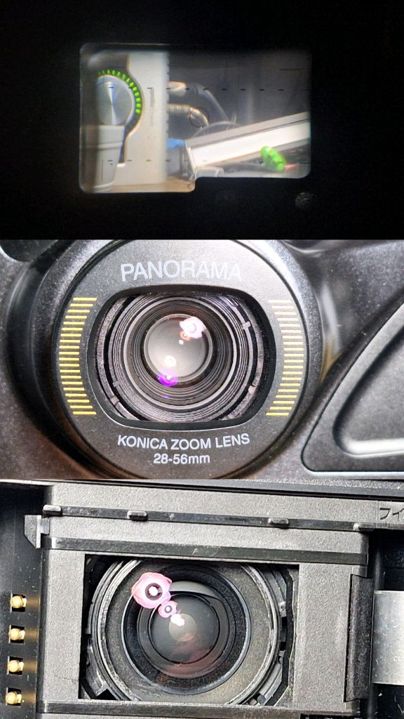 코니카 파노라마 줌 28-56 필름카메라 빈티지 레트로 로모 앤틱 y2k 일본 감성 필카 촬영 사진--7
