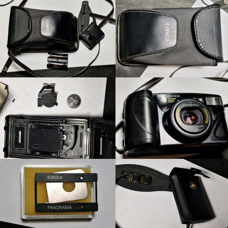 코니카 파노라마 줌 28-56 필름카메라 빈티지 레트로 로모 앤틱 y2k 일본 감성 필카 촬영 사진--9