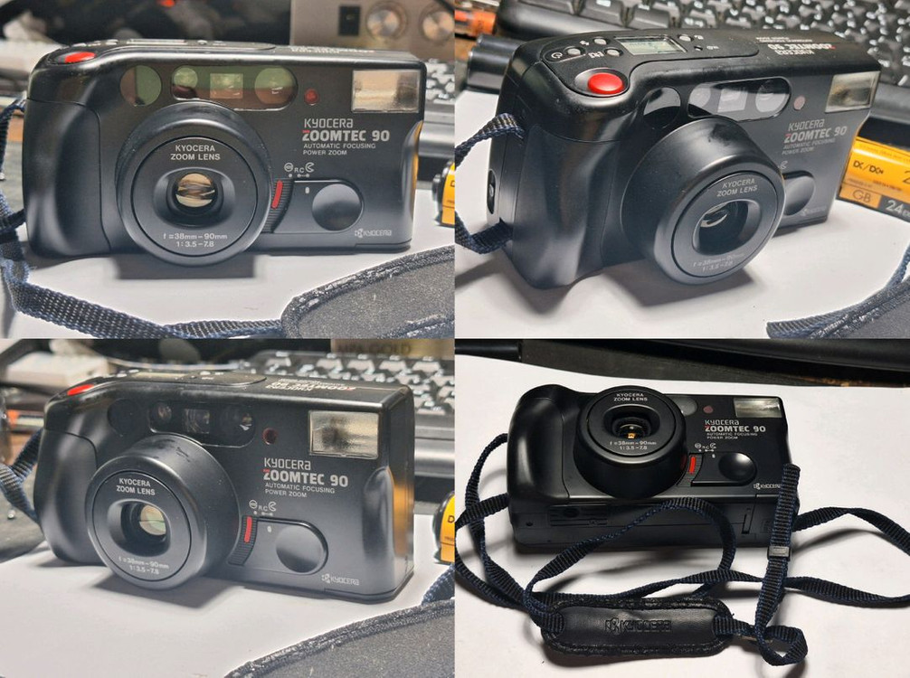 교세라 zoomtec 90/ 38-90mm 필름카메라 빈티지 레트로 로모 앤틱 y2k 일본 감성 필카 촬영 사진--3