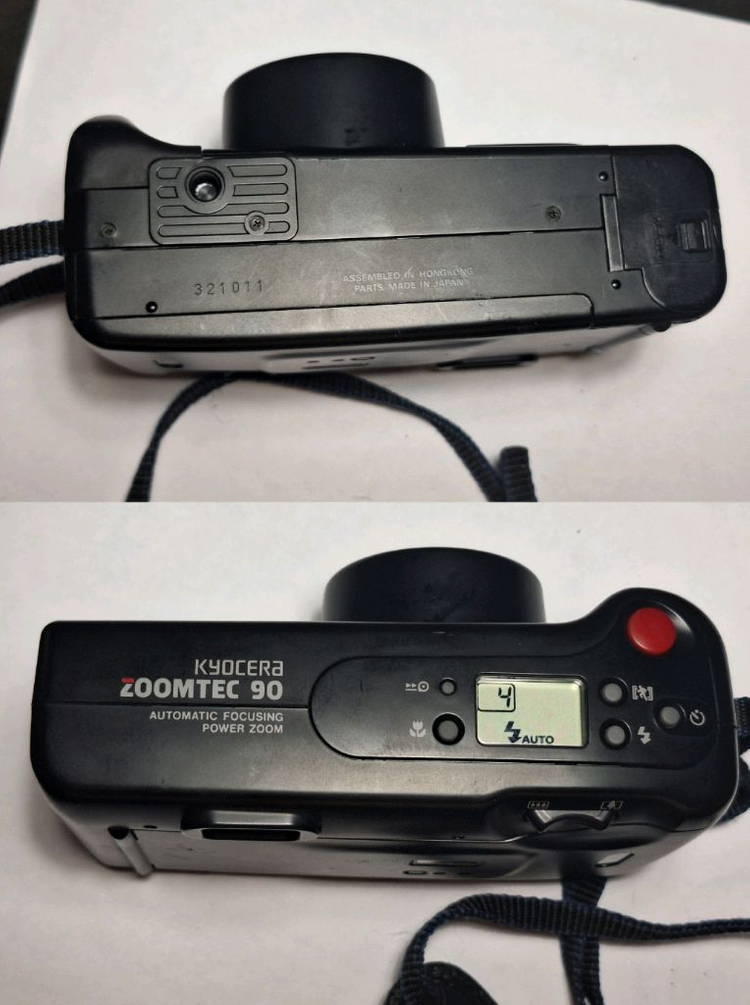 교세라 zoomtec 90/ 38-90mm 필름카메라 빈티지 레트로 로모 앤틱 y2k 일본 감성 필카 촬영 사진--6