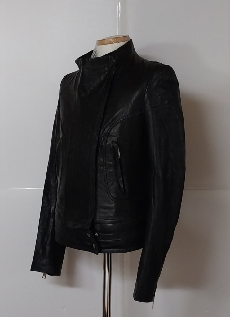 55)시스템 한섬 여성 양가죽 라이더 자켓점퍼--1