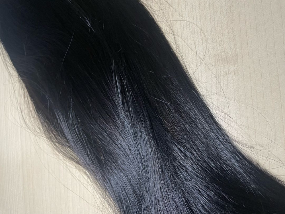 붙임머리 18인치 한팩 인모--1