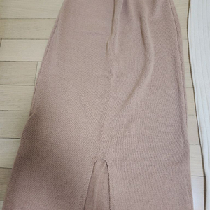 핑크베이지 H형 니트 밴딩 스커트 스몰-날씬미듐~ 새제품