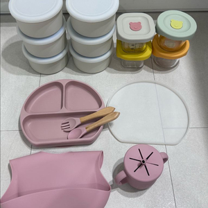 어부바바 유아식기세트+ 이유식용기 일괄