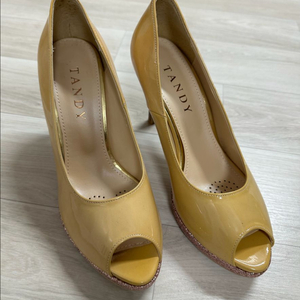 텐디 베이지/옐로우 오픈토 힐