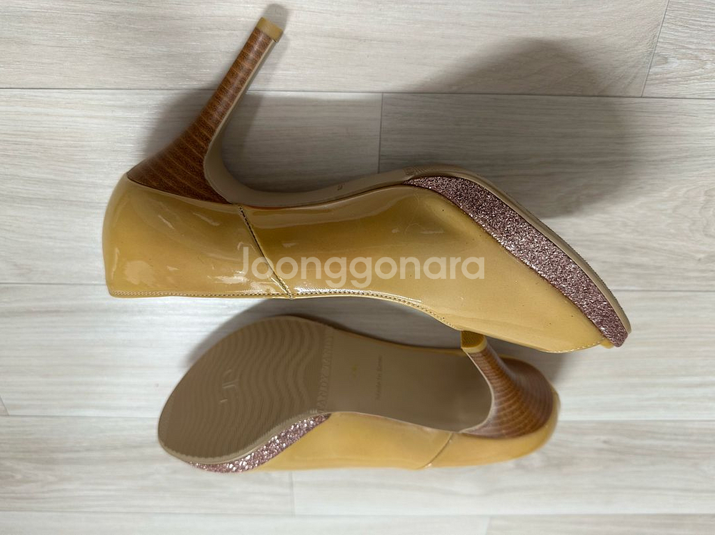 텐디 베이지/옐로우 오픈토 힐--2