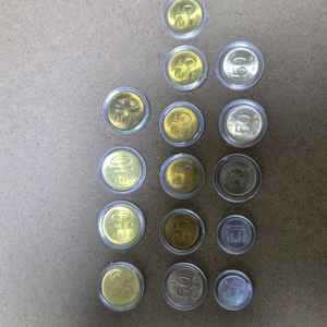 미사용)81년 줄세우기.77년10원 85년50원,수집용 한국은행 희귀 동전 모음