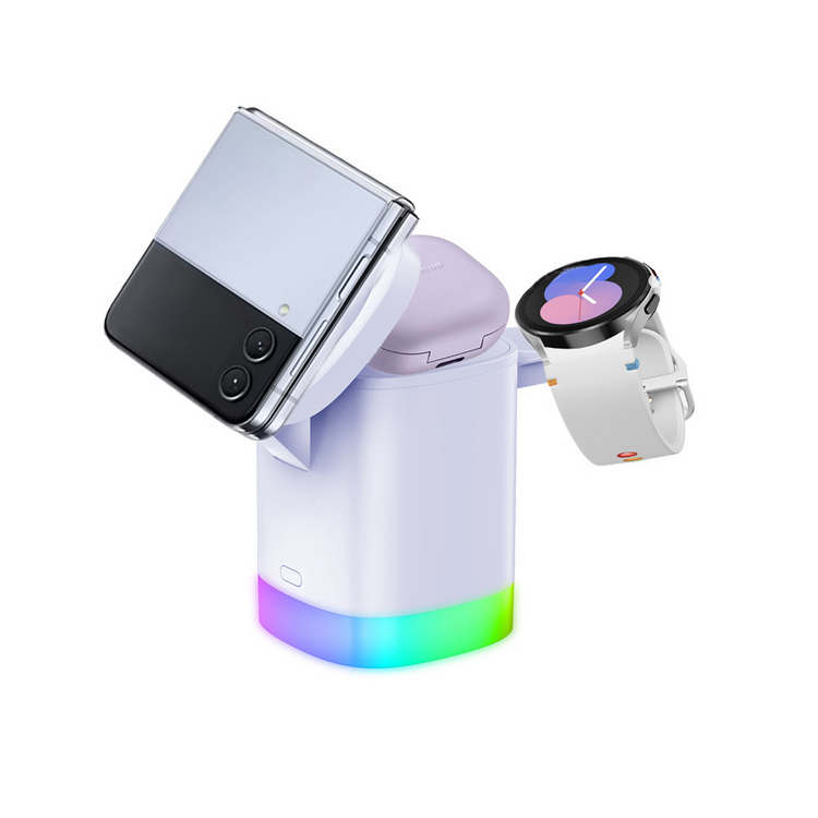 3in1무선충전기 스마트폰 애플워치 갤럭시워치 에어팟 버즈 충전기 새상품 이미지