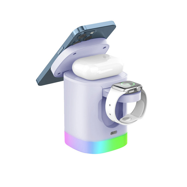 3in1무선충전기 스마트폰 애플워치 갤럭시워치 에어팟 버즈 충전기 새상품 이미지