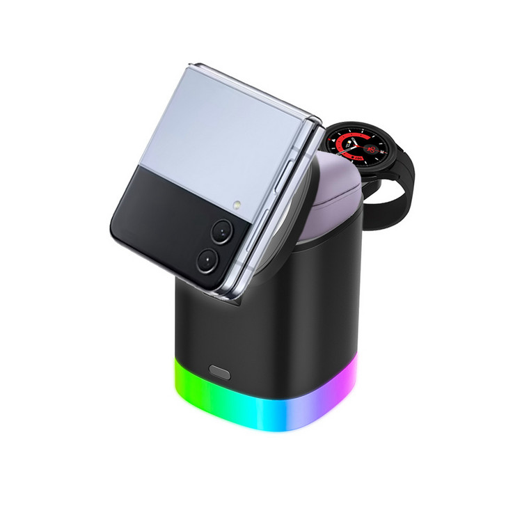 3in1무선충전기 스마트폰 애플워치 갤럭시워치 에어팟 버즈 충전기 새상품 이미지