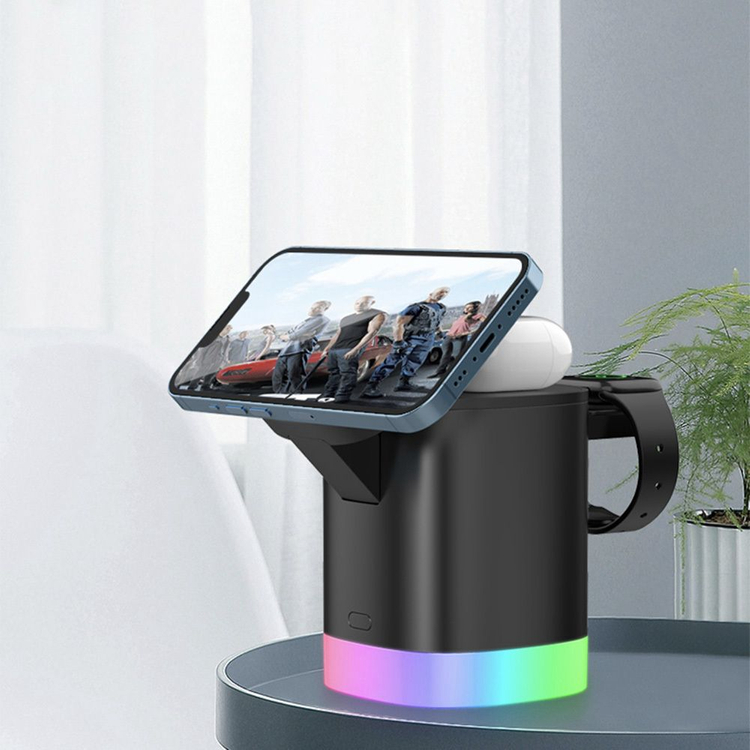 3in1무선충전기 스마트폰 애플워치 갤럭시워치 에어팟 버즈 충전기 새상품 이미지