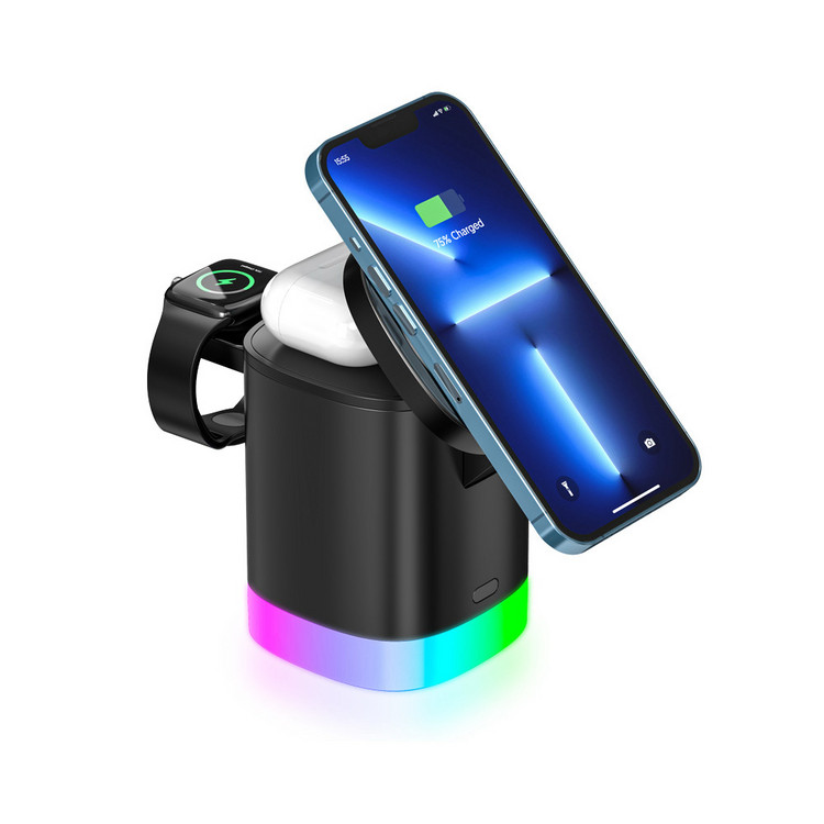 3in1무선충전기 스마트폰 애플워치 갤럭시워치 에어팟 버즈 충전기 새상품 이미지