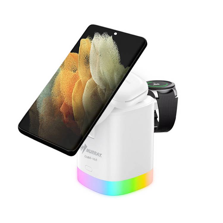 3in1무선충전기 스마트폰 애플워치 갤럭시워치 에어팟 버즈 충전기 새상품 이미지