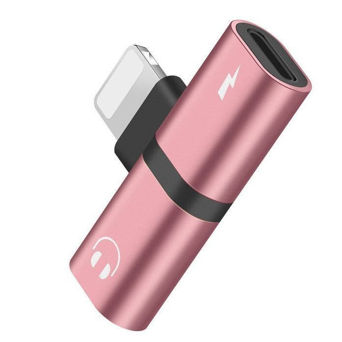 새 핑크색 차량 8핀 T 듀얼 젠더 동시 고속 충전 이미지