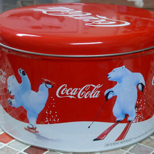 코카콜라 북극곰 인형 틴케이스