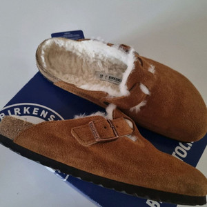 정품 버켄스탁 보스턴 퍼 시어링 밍크 44 (US11)