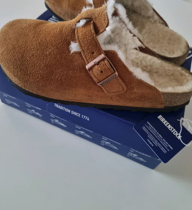 정품 버켄스탁 보스턴 퍼 시어링 밍크 44 (US11)--1