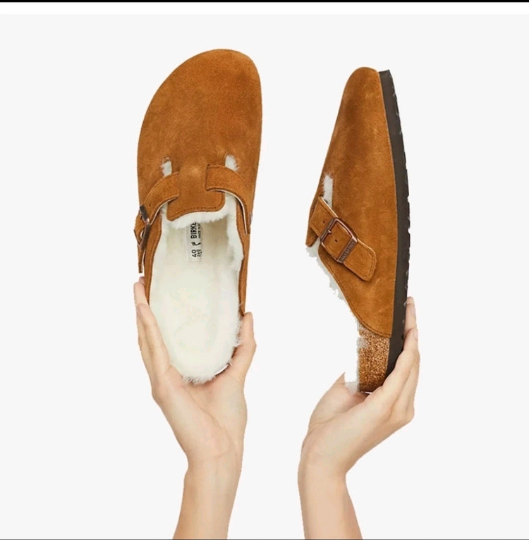 정품 버켄스탁 보스턴 퍼 시어링 밍크 44 (US11)--4