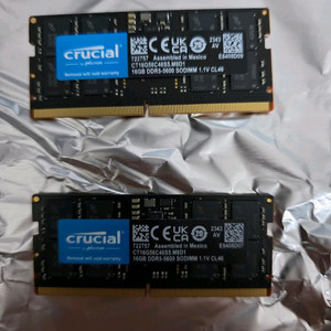 마이크론 노트북용 DDR5 PC5-5600 32GB(16GB2) 팝니다.