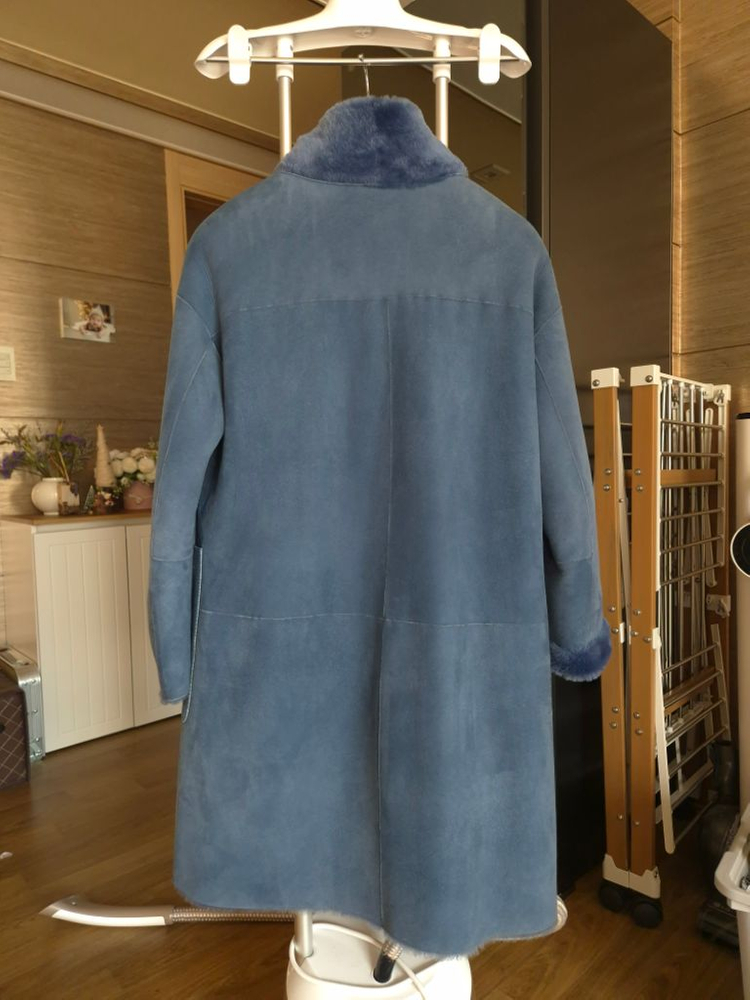 로보 리버시블 천연 양가죽 스웨이드 무스탕--1