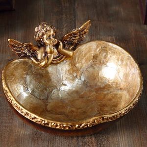 새상품)천연 자개 엔젤 수납함 접시 천사 거실 인테리어
