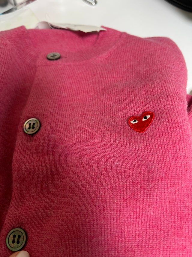 [정품](m)꼼데가르송 스몰하트가디건--2