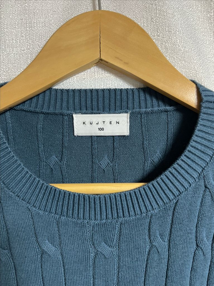 공용 KUJTEN 쿠즈텡 케이블 니트 100 사이즈 이미지